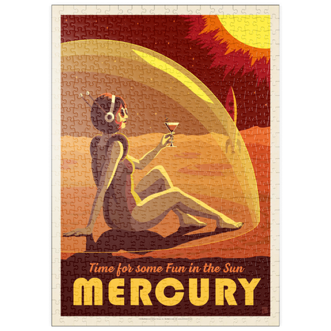 Darstellung des Puzzle Motivs Quecksilber: Spaß in der Sonne, Vintage Poster puzzleplate Mercury: Fun In The Sun, Vintage Poster 500 Puzzle