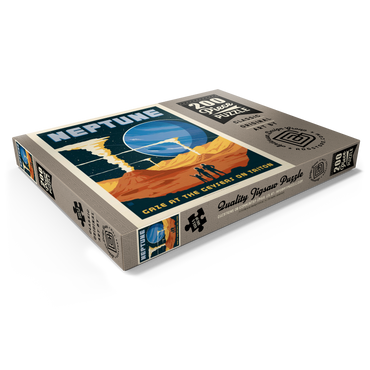 Darstellung des Puzzle Motivs Neptune: The Geysers Of Triton, Vintage Poster 200 Puzzle Schachtel Ansicht1