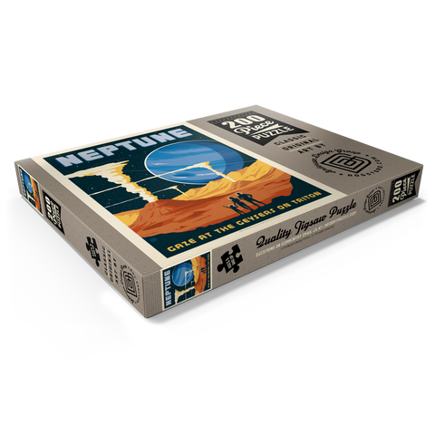 Darstellung des Puzzle Motivs Neptun: Die Geysire von Triton, Vintage Poster Neptune: The Geysers Of Triton, Vintage Poster 200 Puzzle Schachtel Ansicht1
