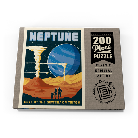 Darstellung des Puzzle Motivs Neptun: Die Geysire von Triton, Vintage Poster Neptune: The Geysers Of Triton, Vintage Poster 200 Puzzle Schachtel Ansicht3