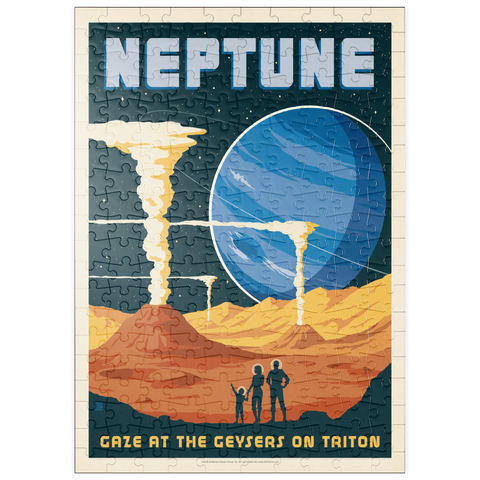 Darstellung des Puzzle Motivs Neptun: Die Geysire von Triton, Vintage Poster puzzleplate Neptune: The Geysers Of Triton, Vintage Poster 200 Puzzle