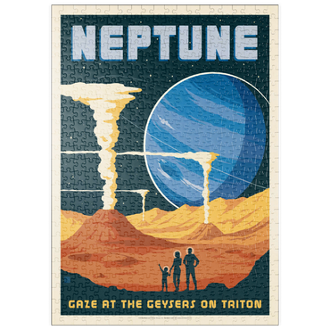 Darstellung des Puzzle Motivs puzzleplate Neptune: The Geysers Of Triton, Vintage Poster 500 Puzzle