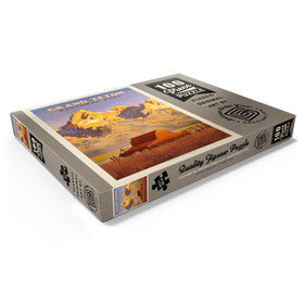 Darstellung des Puzzle Motivs Grand Teton National Park: Scheune, Vintage Poster - Puzzleteile: 100