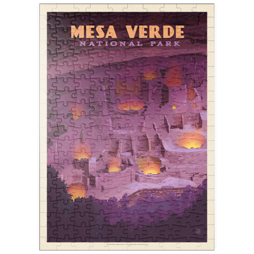 Darstellung des Puzzle Motivs puzzleplate Mesa Verde National Park: Evening Glow, Vintage Poster 200 Puzzle