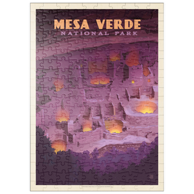 Darstellung des Puzzle Motivs Mesa Verde Nationalpark: Abendrot, Vintage Poster - Puzzleteile: 200