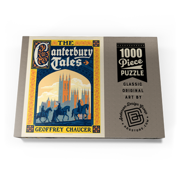 Darstellung des Puzzle Motivs The Canterbury Tales: Geoffrey Chaucer, Vintage Poster 1000 Puzzle Schachtel Ansicht3