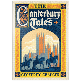 Darstellung des Puzzle-Motivs Die Canterbury-Erzählungen: Geoffrey Chaucer, Vintage Poster – Puzzleteile: 1000