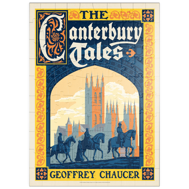 Darstellung des Puzzle Motivs puzzleplate The Canterbury Tales: Geoffrey Chaucer, Vintage Poster 100 Puzzle