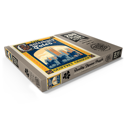 Darstellung des Puzzle Motivs Die Canterbury-Erzählungen: Geoffrey Chaucer, Vintage Poster The Canterbury Tales: Geoffrey Chaucer, Vintage Poster 200 Puzzle Schachtel Ansicht1