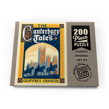 Darstellung des Puzzle Motivs The Canterbury Tales: Geoffrey Chaucer, Vintage Poster 200 Puzzle Schachtel Ansicht3