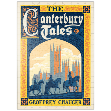 Darstellung des Puzzle Motivs puzzleplate The Canterbury Tales: Geoffrey Chaucer, Vintage Poster 200 Puzzle