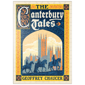 Darstellung des Puzzle Motivs Die Canterbury-Erzählungen: Geoffrey Chaucer, Vintage Poster - Puzzleteile: 200