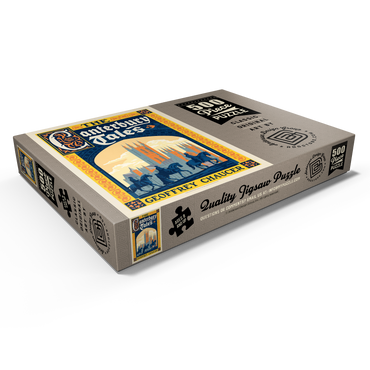 Darstellung des Puzzle Motivs The Canterbury Tales: Geoffrey Chaucer, Vintage Poster 500 Puzzle Schachtel Ansicht1