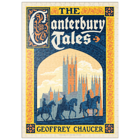 Darstellung des Puzzle Motivs Die Canterbury-Erzählungen: Geoffrey Chaucer, Vintage Poster - Puzzleteile: 500