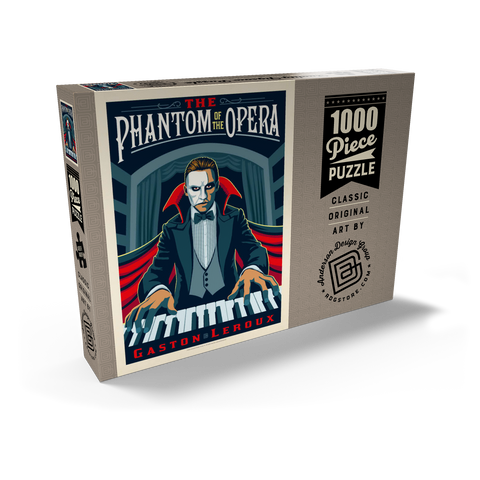 Darstellung des Puzzle Motivs Das Phantom der Oper: Gaston Laroux, Vintage Poster The Phantom Of The Opera: Gaston Laroux, Vintage Poster 1000 Puzzle Schachtel Ansicht2