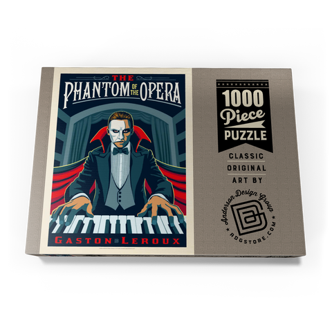 Darstellung des Puzzle Motivs Das Phantom der Oper: Gaston Laroux, Vintage Poster The Phantom Of The Opera: Gaston Laroux, Vintage Poster 1000 Puzzle Schachtel Ansicht3