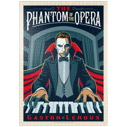 Darstellung des Puzzle Motivs Das Phantom der Oper: Gaston Laroux, Vintage Poster puzzleplate The Phantom Of The Opera: Gaston Laroux, Vintage Poster 1000 Puzzle