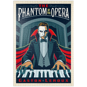 Darstellung des Puzzle Motivs Das Phantom der Oper: Gaston Laroux, Vintage Poster - Puzzleteile: 1000