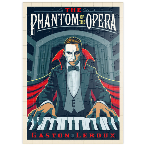 Darstellung des Puzzle Motivs Das Phantom der Oper: Gaston Laroux, Vintage Poster puzzleplate The Phantom Of The Opera: Gaston Laroux, Vintage Poster 100 Puzzle