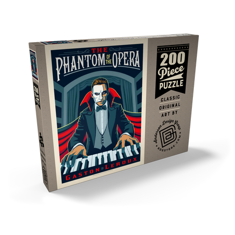 Darstellung des Puzzle Motivs Das Phantom der Oper: Gaston Laroux, Vintage Poster The Phantom Of The Opera: Gaston Laroux, Vintage Poster 200 Puzzle Schachtel Ansicht2