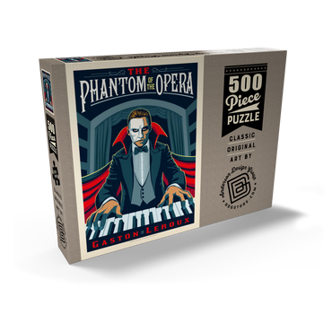 Darstellung des Puzzle Motivs The Phantom Of The Opera: Gaston Laroux, Vintage Poster 500 Puzzle Schachtel Ansicht2