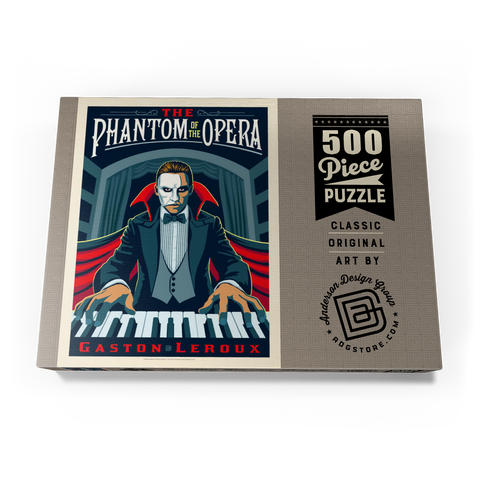 Darstellung des Puzzle Motivs Das Phantom der Oper: Gaston Laroux, Vintage Poster The Phantom Of The Opera: Gaston Laroux, Vintage Poster 500 Puzzle Schachtel Ansicht3