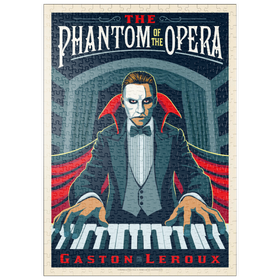 Darstellung des Puzzle Motivs Das Phantom der Oper: Gaston Laroux, Vintage Poster - Puzzleteile: 500