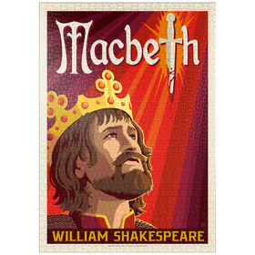 Darstellung des Puzzle-Motivs MacBeth: William Shakespeare, Vintage Poster – Puzzleteile: 1000