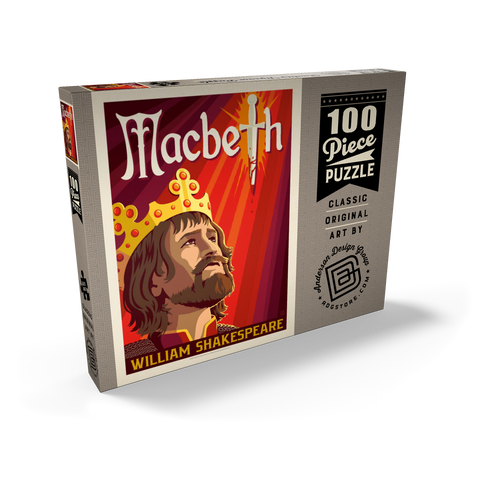Darstellung des Puzzle Motivs MacBeth: William Shakespeare, Vintage Poster MacBeth: William Shakespeare, Vintage Poster 100 Puzzle Schachtel Ansicht2