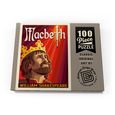 Darstellung des Puzzle Motivs MacBeth: William Shakespeare, Vintage Poster 100 Puzzle Schachtel Ansicht3