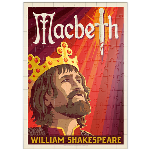 Darstellung des Puzzle Motivs MacBeth: William Shakespeare, Vintage Poster puzzleplate MacBeth: William Shakespeare, Vintage Poster 100 Puzzle