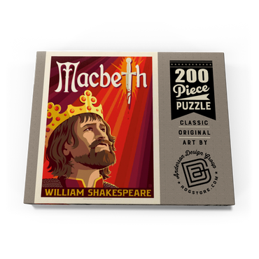 Darstellung des Puzzle Motivs MacBeth: William Shakespeare, Vintage Poster 200 Puzzle Schachtel Ansicht3