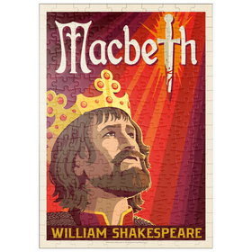 Darstellung des Puzzle Motivs MacBeth: William Shakespeare, Vintage Poster - Puzzleteile: 200