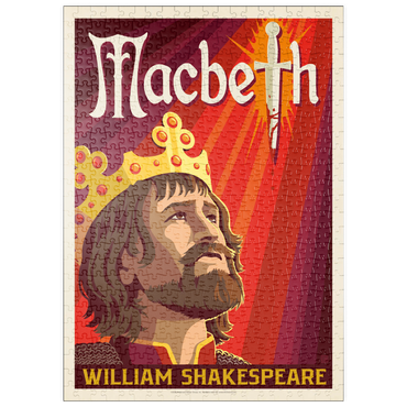 Darstellung des Puzzle Motivs puzzleplate MacBeth: William Shakespeare, Vintage Poster 500 Puzzle