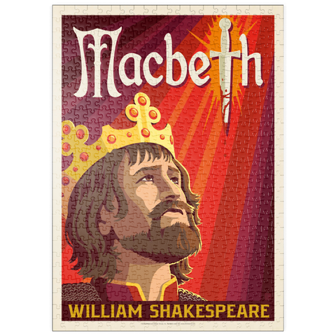Darstellung des Puzzle Motivs MacBeth: William Shakespeare, Vintage Poster puzzleplate MacBeth: William Shakespeare, Vintage Poster 500 Puzzle