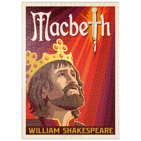 Darstellung des Puzzle Motivs MacBeth: William Shakespeare, Vintage Poster - Puzzleteile: 500