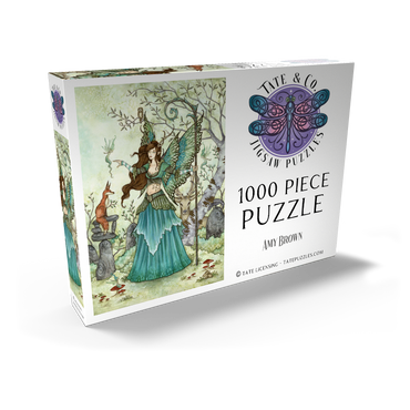 Darstellung des Puzzle Motivs Woodland Gathering Fairy – Amy Brown 1000 Puzzle Schachtel Ansicht2