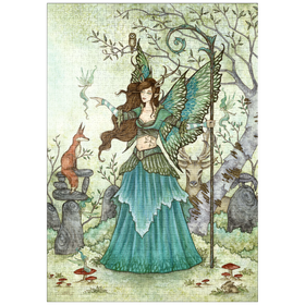 Darstellung des Puzzle Motivs Waldfest-Fee – Amy Brown - Puzzleteile: 1000