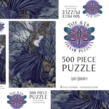 Darstellung des Puzzle Motivs Night Winds Elf – Amy Brown 500 Puzzle Schachtel 3D Modell