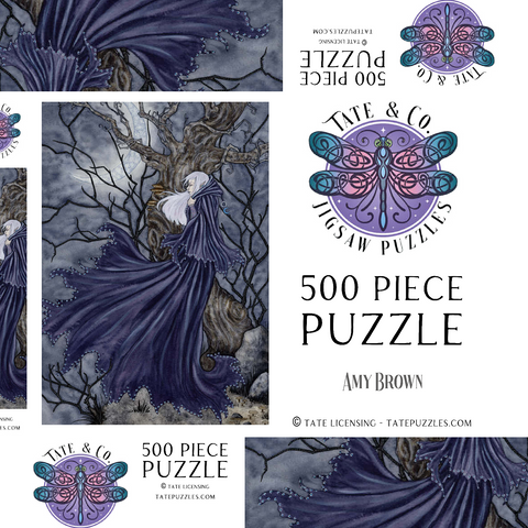 Darstellung des Puzzle Motivs Nachtwind-Elf – Amy Brown Night Winds Elf – Amy Brown 500 Puzzle Schachtel 3D Modell