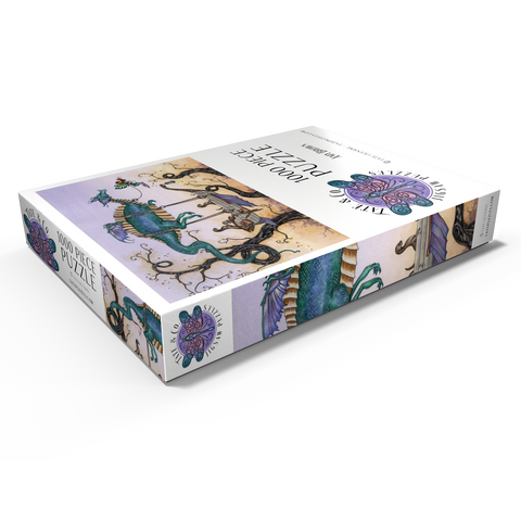 Darstellung des Puzzle Motivs Das Luftschiff Voyage – Amy Brown The Voyage Airship – Amy Brown 1000 Puzzle Schachtel Ansicht1