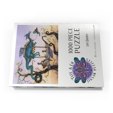 Darstellung des Puzzle Motivs Das Luftschiff Voyage – Amy Brown The Voyage Airship – Amy Brown 1000 Puzzle Schachtel Ansicht3