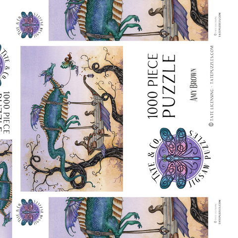 Darstellung des Puzzle Motivs Das Luftschiff Voyage – Amy Brown The Voyage Airship – Amy Brown 1000 Puzzle Schachtel 3D Modell