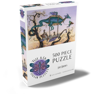 Darstellung des Puzzle Motivs The Voyage Airship – Amy Brown 500 Puzzle Schachtel Ansicht2