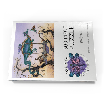 Darstellung des Puzzle Motivs The Voyage Airship – Amy Brown 500 Puzzle Schachtel Ansicht3