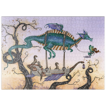 Darstellung des Puzzle Motivs puzzleplate The Voyage Airship – Amy Brown 500 Puzzle