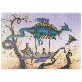 Darstellung des Puzzle Motivs Das Luftschiff Voyage – Amy Brown - Puzzleteile: 500