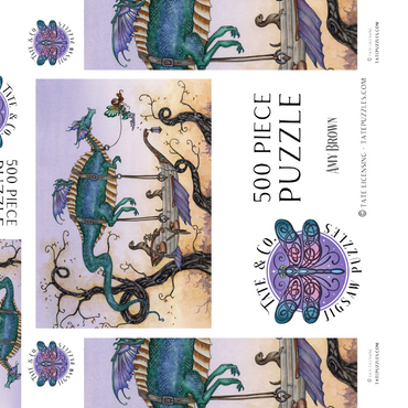 Darstellung des Puzzle Motivs The Voyage Airship – Amy Brown 500 Puzzle Schachtel 3D Modell