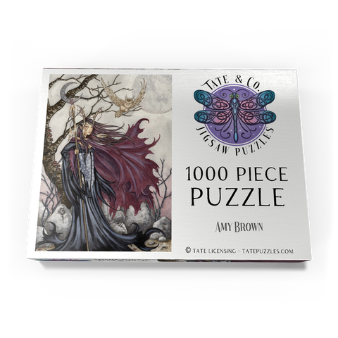 Darstellung des Puzzle Motivs Dunkler Elf im Gothic-Stil – Amy Brown Dark Elf Gothic – Amy Brown 1000 Puzzle Schachtel Ansicht3