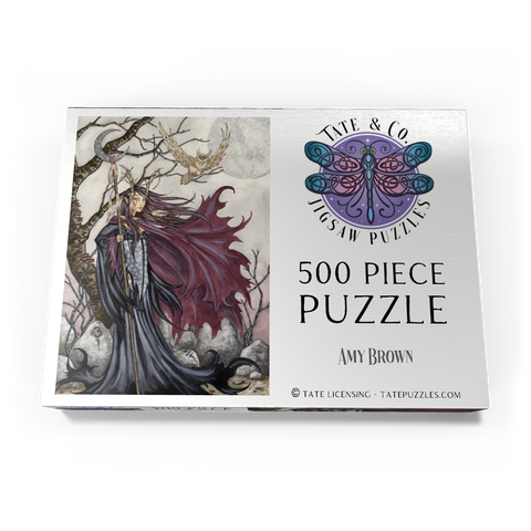 Darstellung des Puzzle Motivs Dunkler Elf im Gothic-Stil – Amy Brown Dark Elf Gothic – Amy Brown 500 Puzzle Schachtel Ansicht3